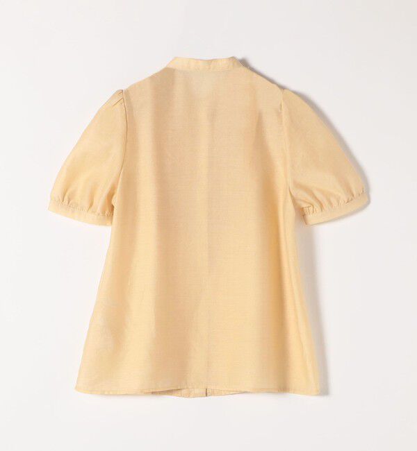 SHIPS any「SHIPS any:〈手洗い可能〉シアー フリル バンドカラー パフ シャツ ブラウス」|シャツ・ブラウス|