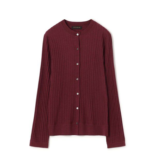 TOMORROWLAND collection「カシミヤシルクリブ クルーネックカーディガン」|カーディガン|37 バーガンディー