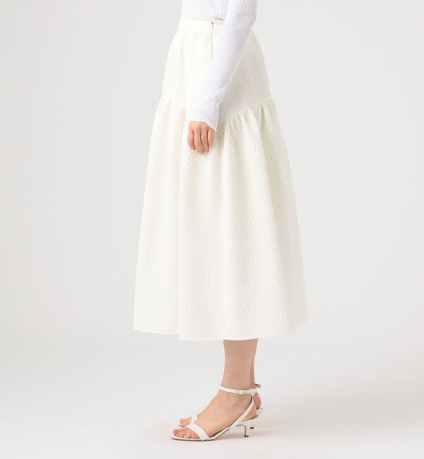 Ballsey「ペイズリーマトラッセ ギャザーロングスカート」|フレア|