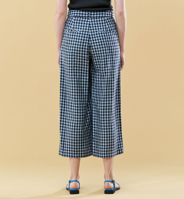 GALERIE VIE「リネンキュプラコンパクト ワイドクロップドパンツ」|その他|