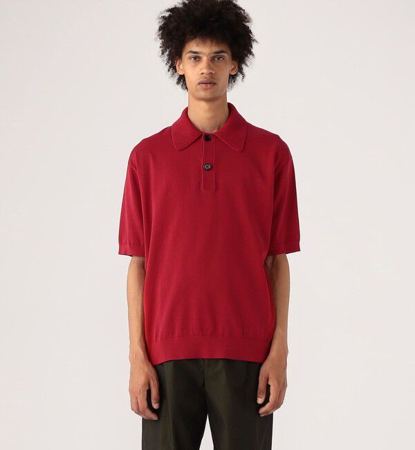 CABaN「コットン ポロニットプルオーバー」|ニット・セーター|