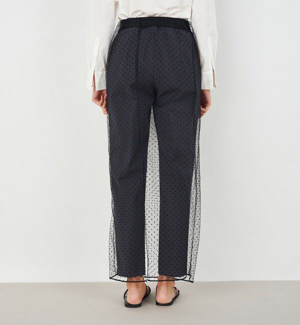 DES PRES「ナイロンチュールドット ペンシルスカート」|タイト|