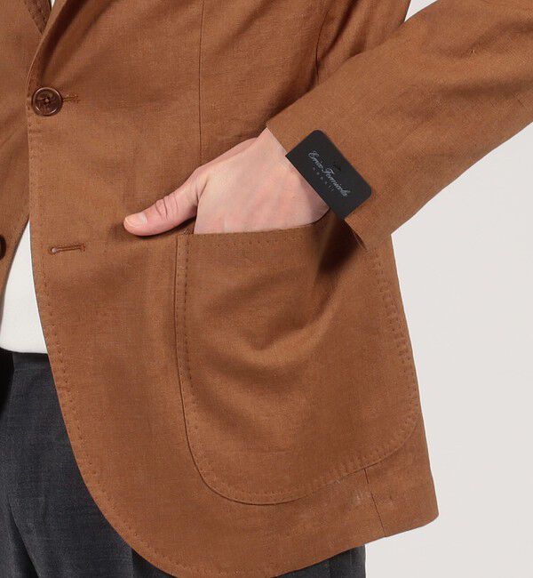 TOMORROWLAND BUYING WEAR「ERRICO FORMICOLA リネンシングル ブレステッド3Bジャケット」|テーラードジャケット|
