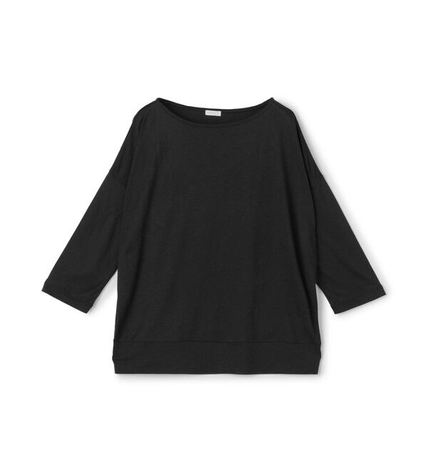 GALERIE VIE「バンブーレーヨン ボートネックTシャツ」|Tシャツ・カットソー|17 チャコールグレー