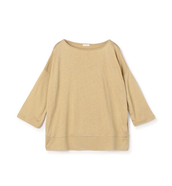 GALERIE VIE「バンブーレーヨン ボートネックTシャツ」|Tシャツ・カットソー|43 ベージュ