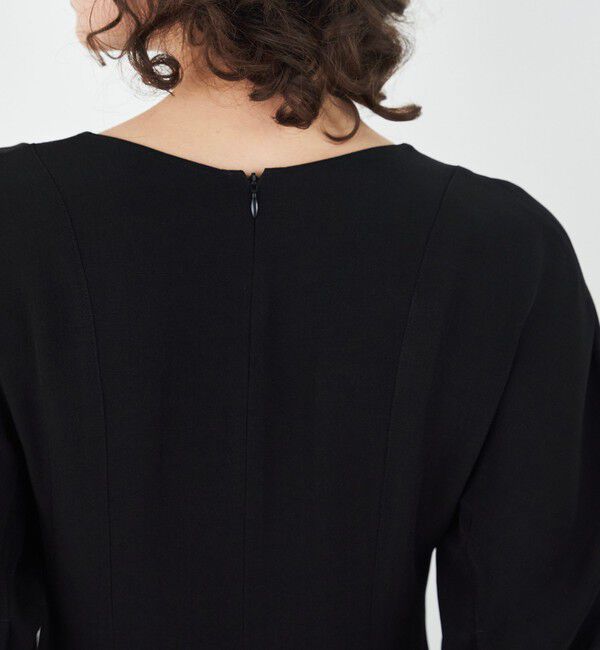 DES PRES「レーヨンキュプラコードチェック キーネックワンピース」|ワンピース|