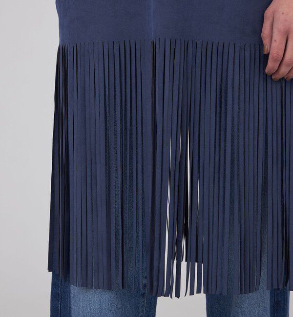 MACPHEE「スエードライク ジレワンピース」|ワンピース|