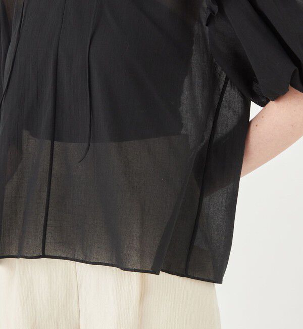 Ballsey「コットンクレープ パフスリーブブラウス」|シャツ・ブラウス|