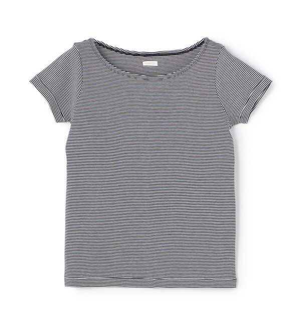 GALERIE VIE「ソフトジャージーリブ ハーフスリーブカットソー」|Tシャツ・カットソー|68 ネイビー系