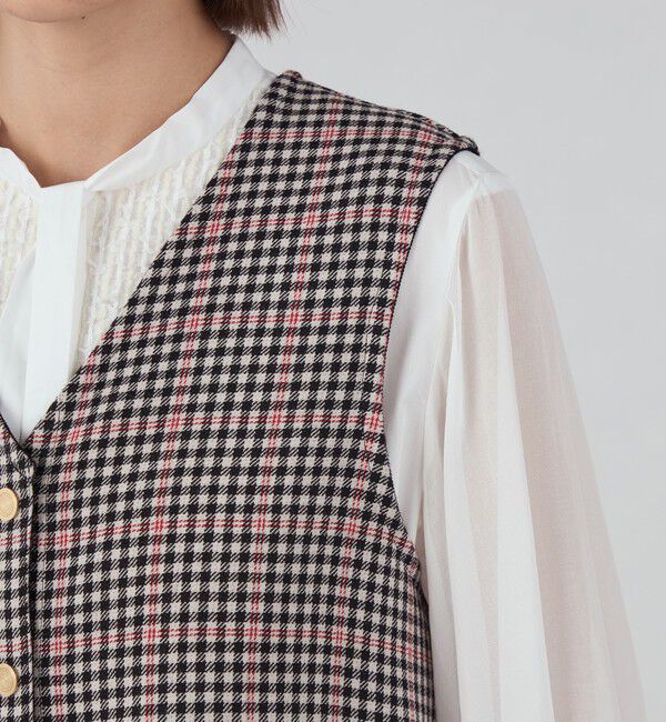 TOMORROWLAND collection「タッターギンガムリバー 4-wayジレ」|ベスト・ジレ|