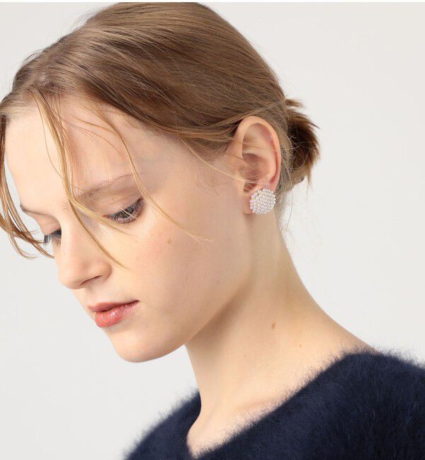 TOMORROWLAND GOODS「Kenneth Jay Lane Pearl Button イヤリング」|イヤリング|