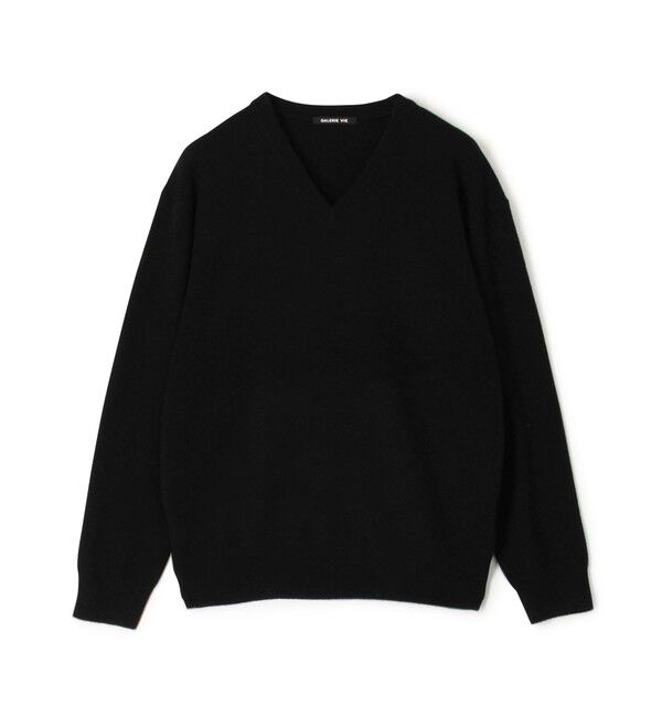 GALERIE VIE「スコットランドカシミヤ Vネックプルオーバー」|ニット・セーター|19 ブラック