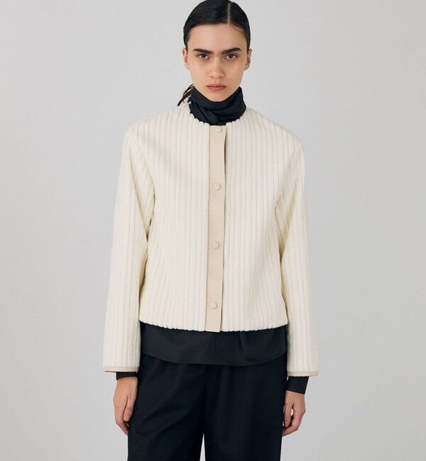 DES PRES「ワイドリッジパイル クルーネックブルゾン」|ブルゾン・スタジャン|