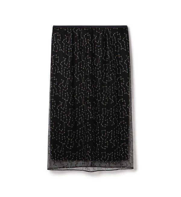 Ballsey「ビーズチュールエンブロイダリー タイトロングスカート」|スカート|18 ブラック系