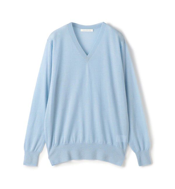 GALERIE VIE「ウーステッドカシミヤ Vネックプルオーバー」|ニット・セーター|63 ライトブルー