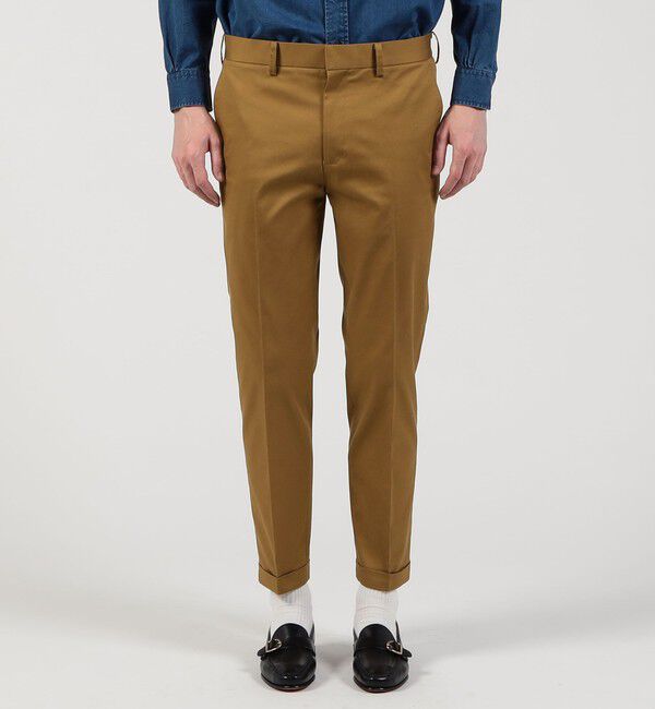 TOMORROWLAND MENS「チノストレッチ スリムテーパードパンツ」|チノ|