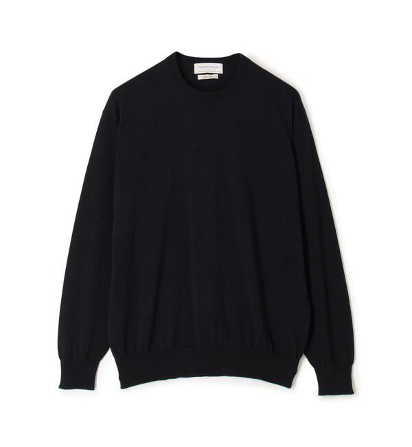 TOMORROWLAND MENS「TOMORROWLAND tricot ギザコットン クルーネックプルオーバーニット」|ニット・セーター|69 ネイビー