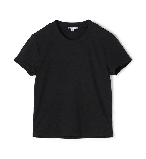 JAMES PERSE「コットンポリエステル クロップドTシャツ WMTP3926」|Tシャツ・カットソー|19 ブラック