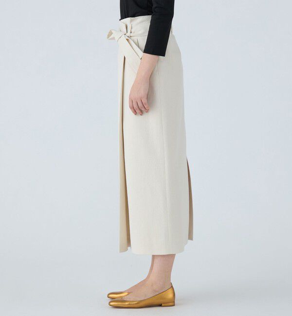 Ballsey「ラメミックスストレッチ ラップロングタイトスカート」|タイト|