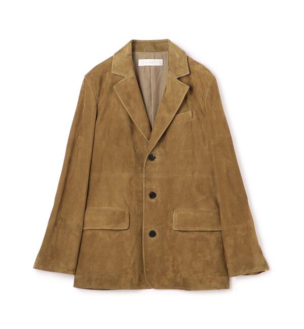 GALERIE VIE「ゴートスウェード スリーボタンジャケット」|テーラードジャケット|55 キャメル