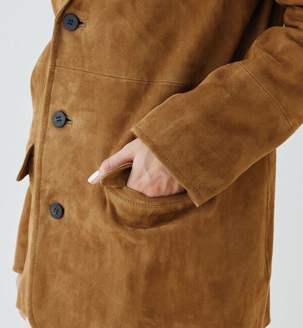 GALERIE VIE「ゴートスウェード スリーボタンジャケット」|テーラードジャケット|