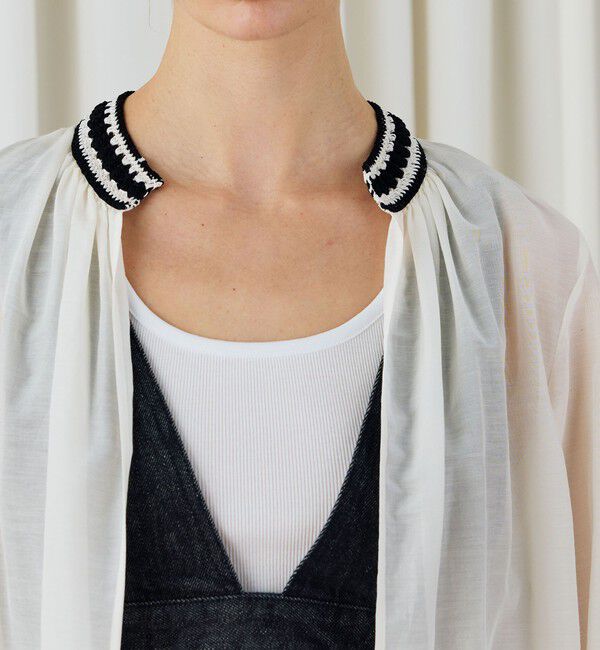 DES PRES「コットンシルクローン フレアブラウス」|シャツ・ブラウス|