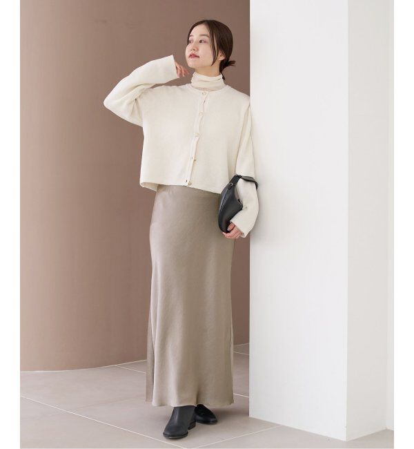 IENA「《追加3》ダブルサテンスカート」|スカート|