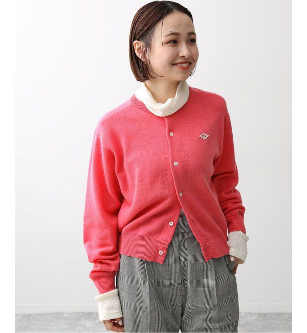 SLOBE IENA「【DANTON/ダントン】LAMS WOOL C/N カーディガン」|カーディガン|ピンク