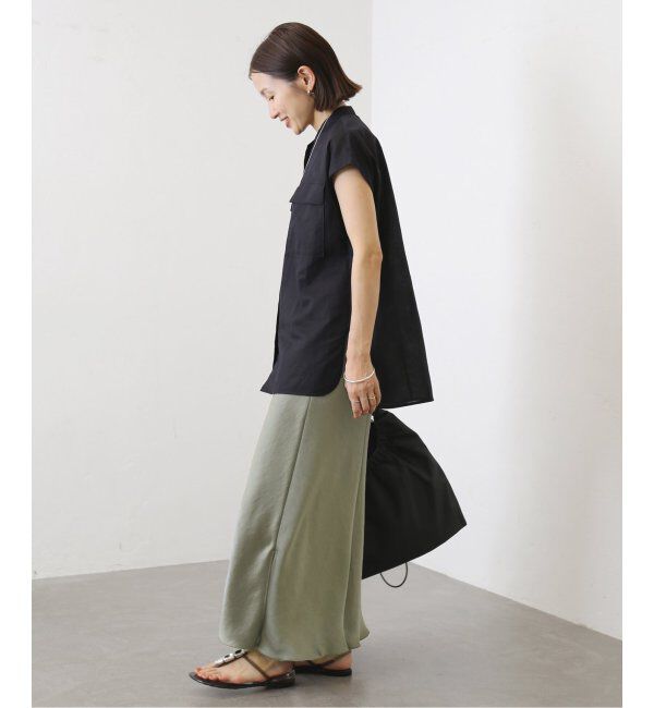 IENA「《追加6》ダブルサテンスカート」|スカート|