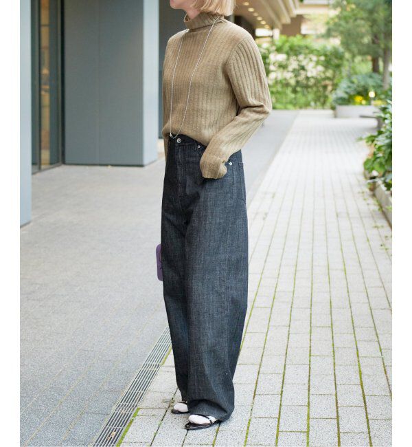 IENA LA BOUCLE「IENA LA BOUCLE ストレートカラーデニムパンツ」|デニム|
