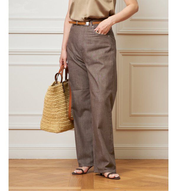 IENA LA BOUCLE「IENA LA BOUCLE ストレートカラーデニムパンツ」|デニム|