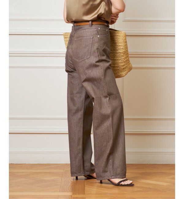 IENA LA BOUCLE「IENA LA BOUCLE ストレートカラーデニムパンツ」|デニム|