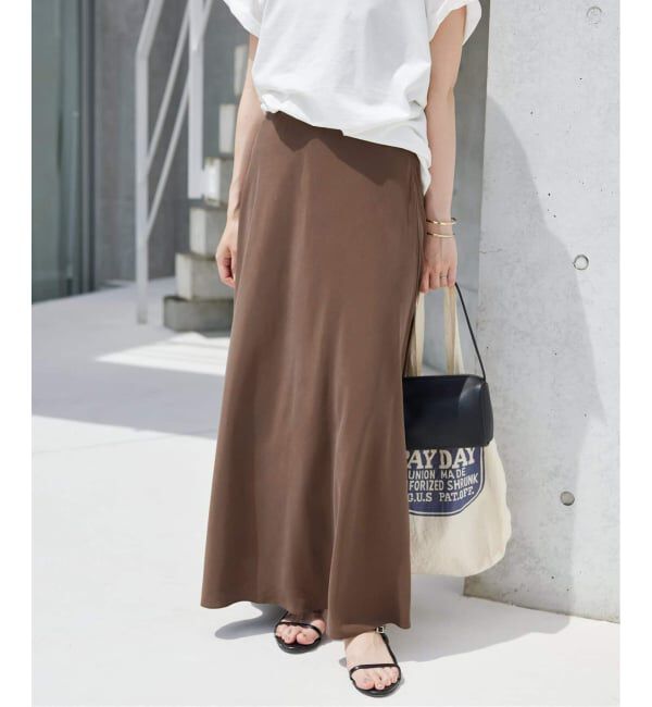 SLOBE IENA「《3サイズ展開/追加3》フィブリルマーメイドフレアスカート」|スカート|