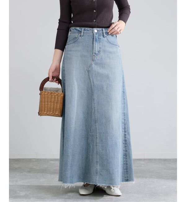 IENA「《予約》YANUK/ヤヌーク Flare Long Skirt スカート」|スカート|ブルー A