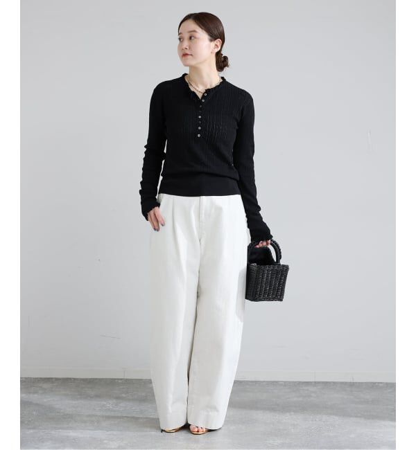 IENA「《予約》アイレットフリルニット」|ニット・セーター|