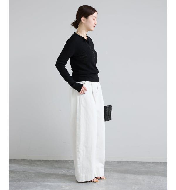 IENA「《予約》アイレットフリルニット」|ニット・セーター|