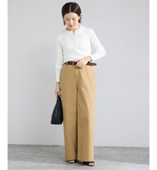 IENA「《予約》アイレットフリルニット」|ニット・セーター|