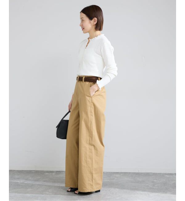 IENA「《予約》アイレットフリルニット」|ニット・セーター|