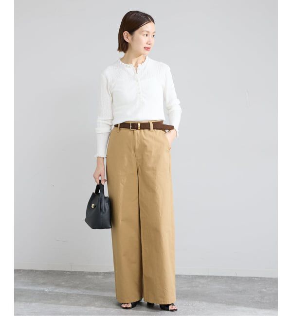 IENA「《予約》アイレットフリルニット」|ニット・セーター|