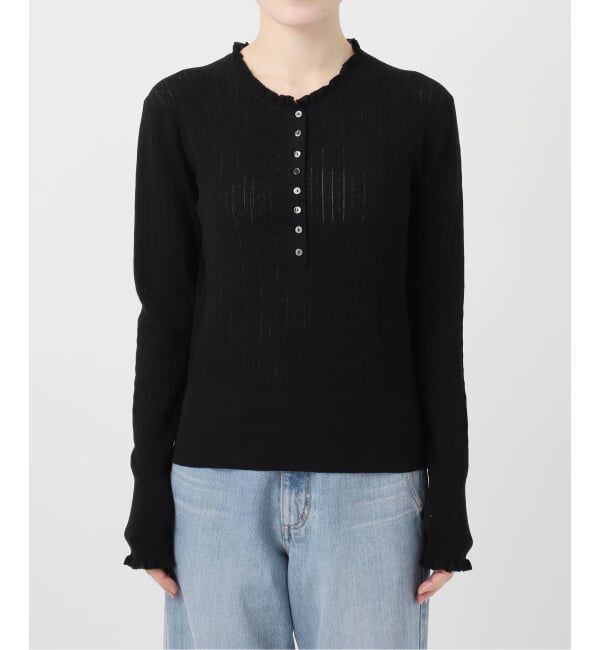 IENA「《予約》アイレットフリルニット」|ニット・セーター|