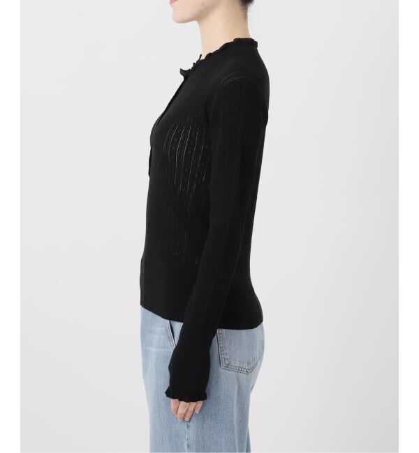 IENA「《予約》アイレットフリルニット」|ニット・セーター|