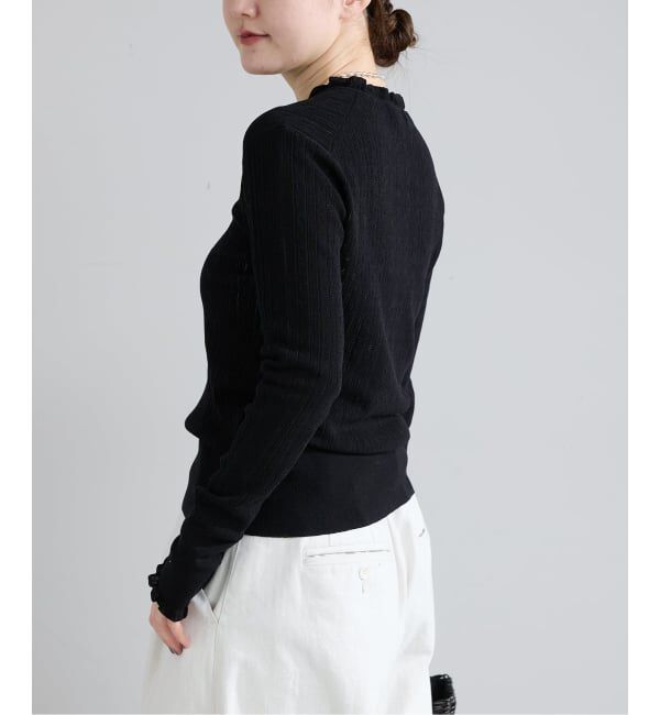 IENA「《予約》アイレットフリルニット」|ニット・セーター|