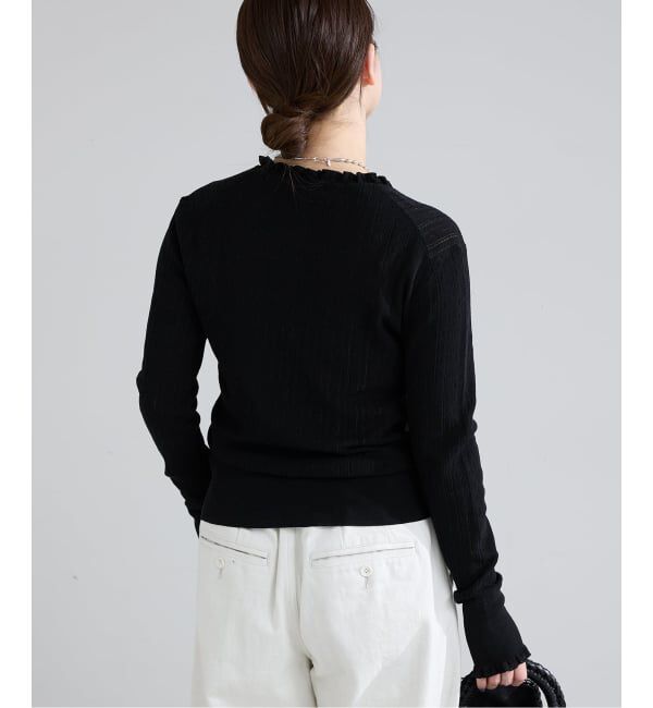 IENA「《予約》アイレットフリルニット」|ニット・セーター|