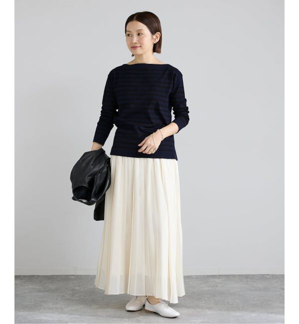 IENA「《予約》SEATTLEボーダーボートネックプルオーバー」|ニット・セーター|