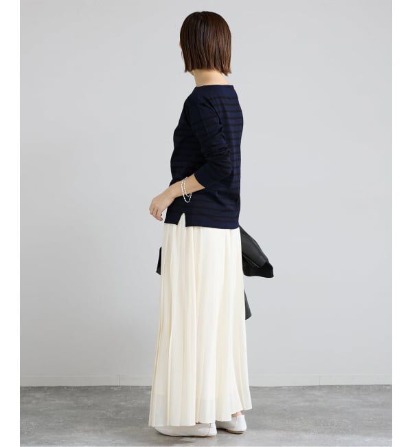 IENA「《予約》SEATTLEボーダーボートネックプルオーバー」|ニット・セーター|