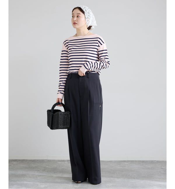 IENA「《予約》SEATTLEボーダーボートネックプルオーバー」|ニット・セーター|