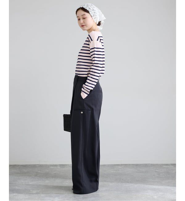 IENA「《予約》SEATTLEボーダーボートネックプルオーバー」|ニット・セーター|