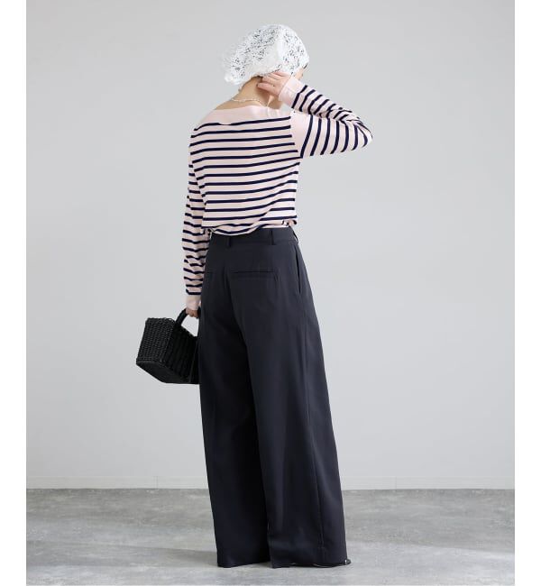 IENA「《予約》SEATTLEボーダーボートネックプルオーバー」|ニット・セーター|