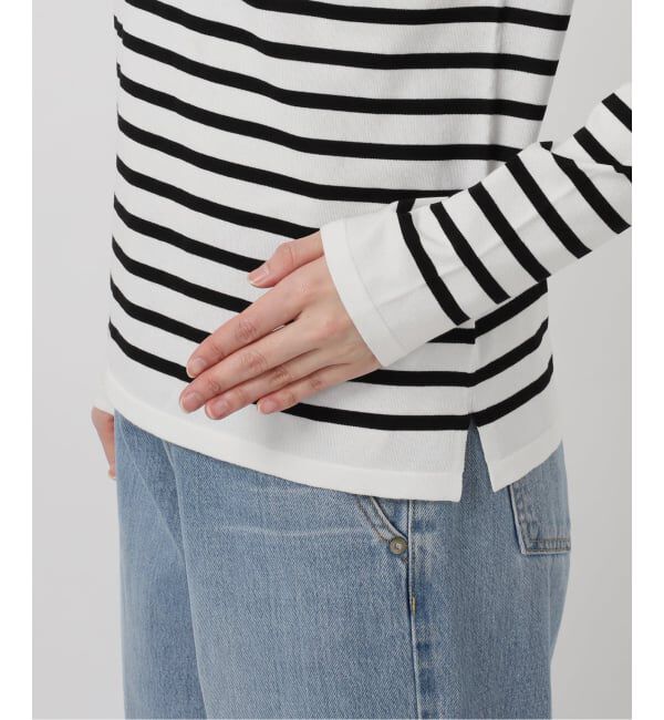 IENA「《予約》SEATTLEボーダーボートネックプルオーバー」|ニット・セーター|