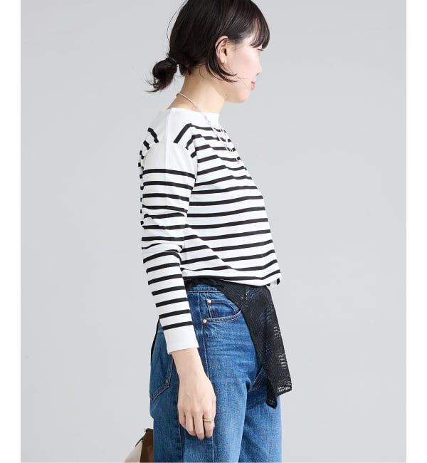 IENA「《予約》SEATTLEボーダーボートネックプルオーバー」|ニット・セーター|